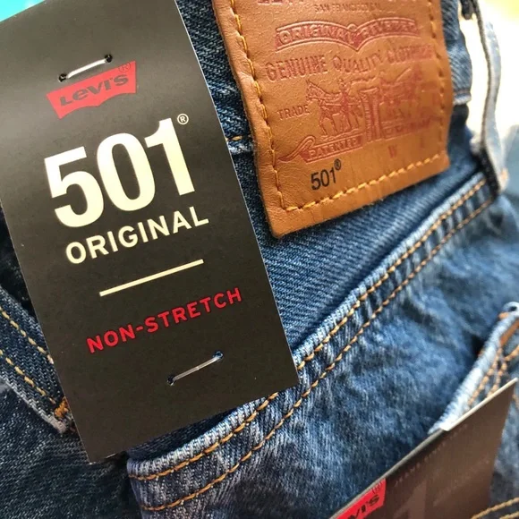 NWT Levi’s 501 Jeans 29 32 Mom Jean Straight Leg dark wash summer spring cute - Picture 9 of 11